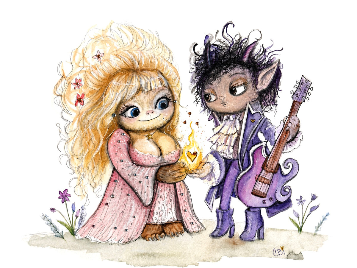 Sallie Mae and the Mischievous Imp original watercolor artwork