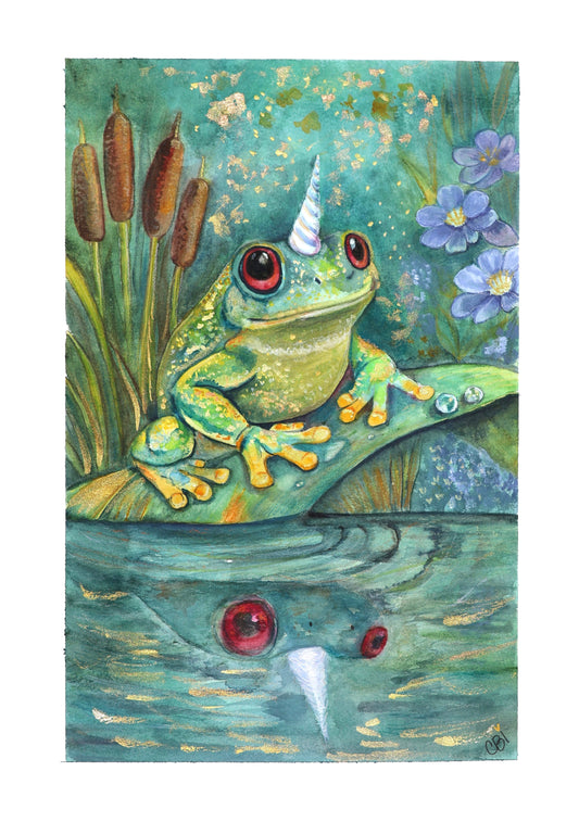 Froggicorn — Whimsical Art Print