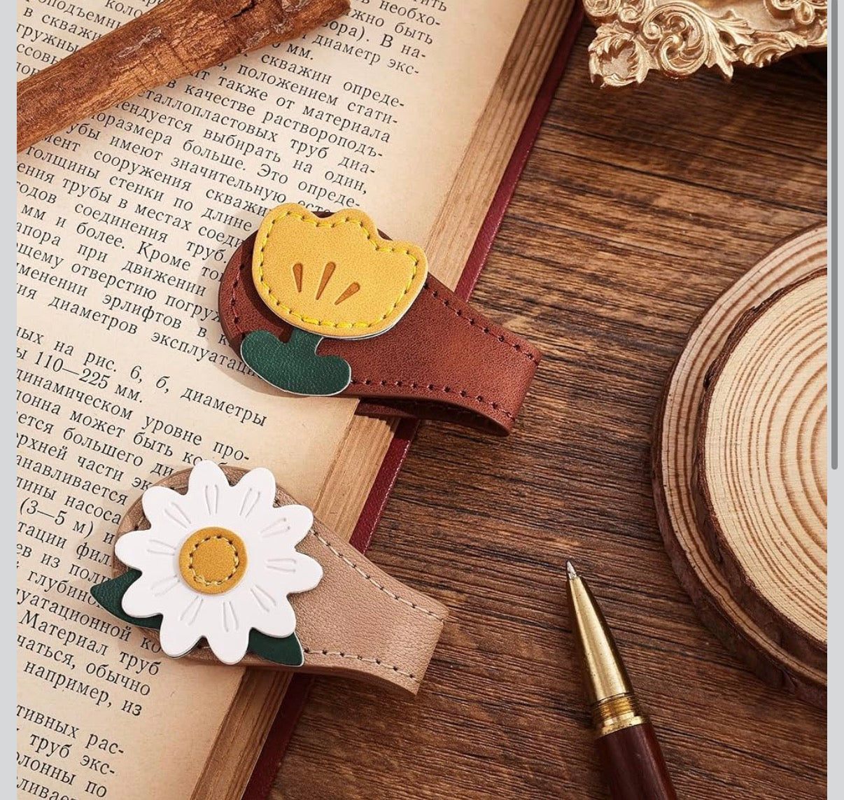 Storybook Leather Magnetic Bookmark