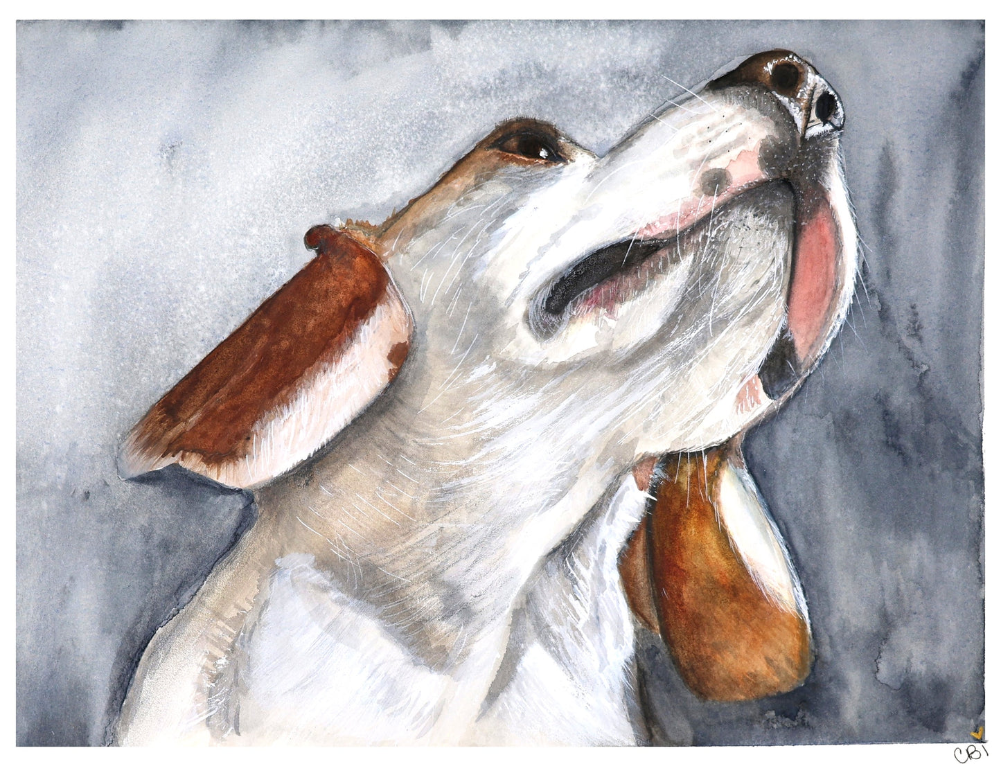 Maple — Watercolor Dog Portrait Print