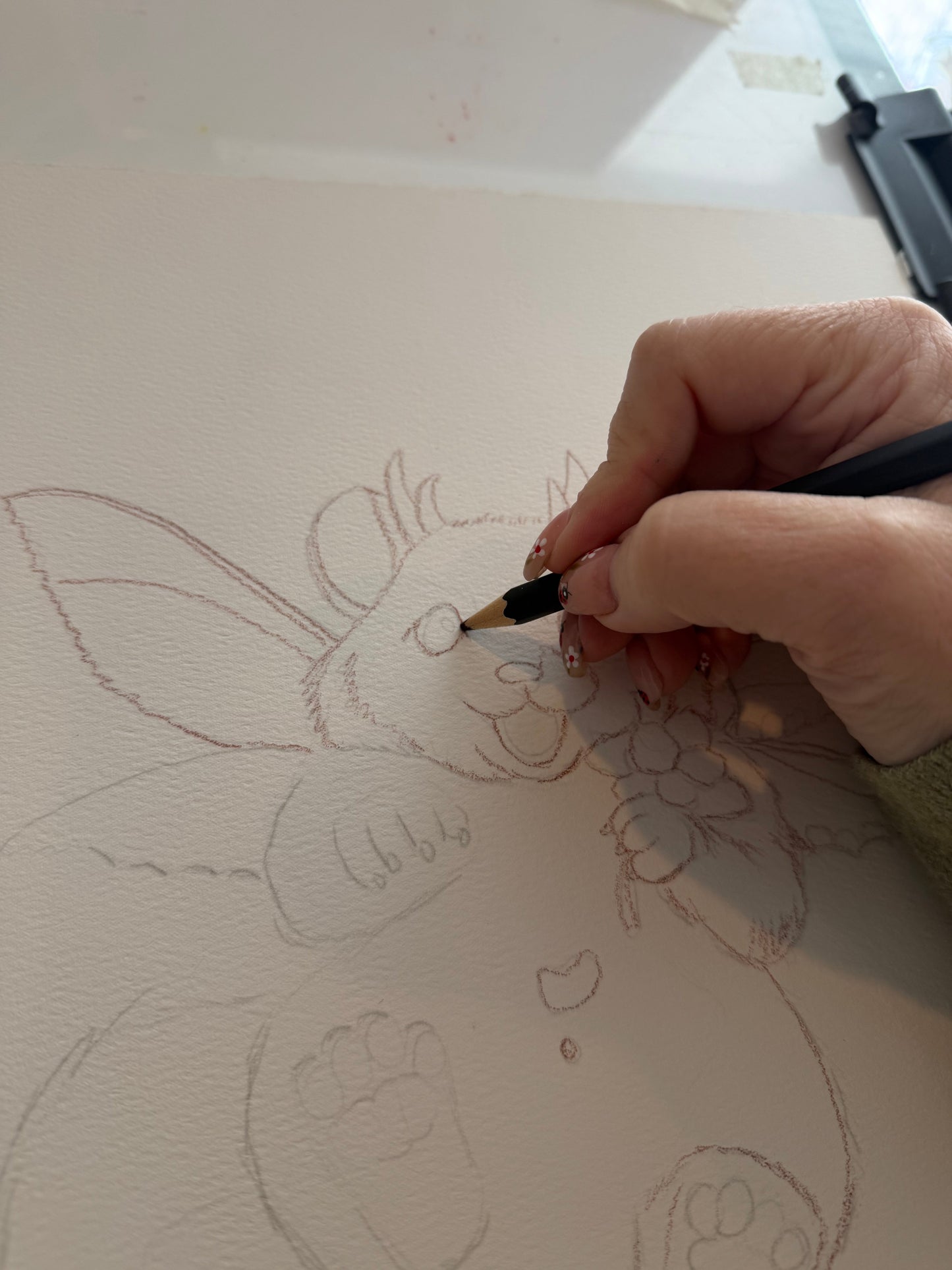 Tenderfoot watercolor sketch in progress
