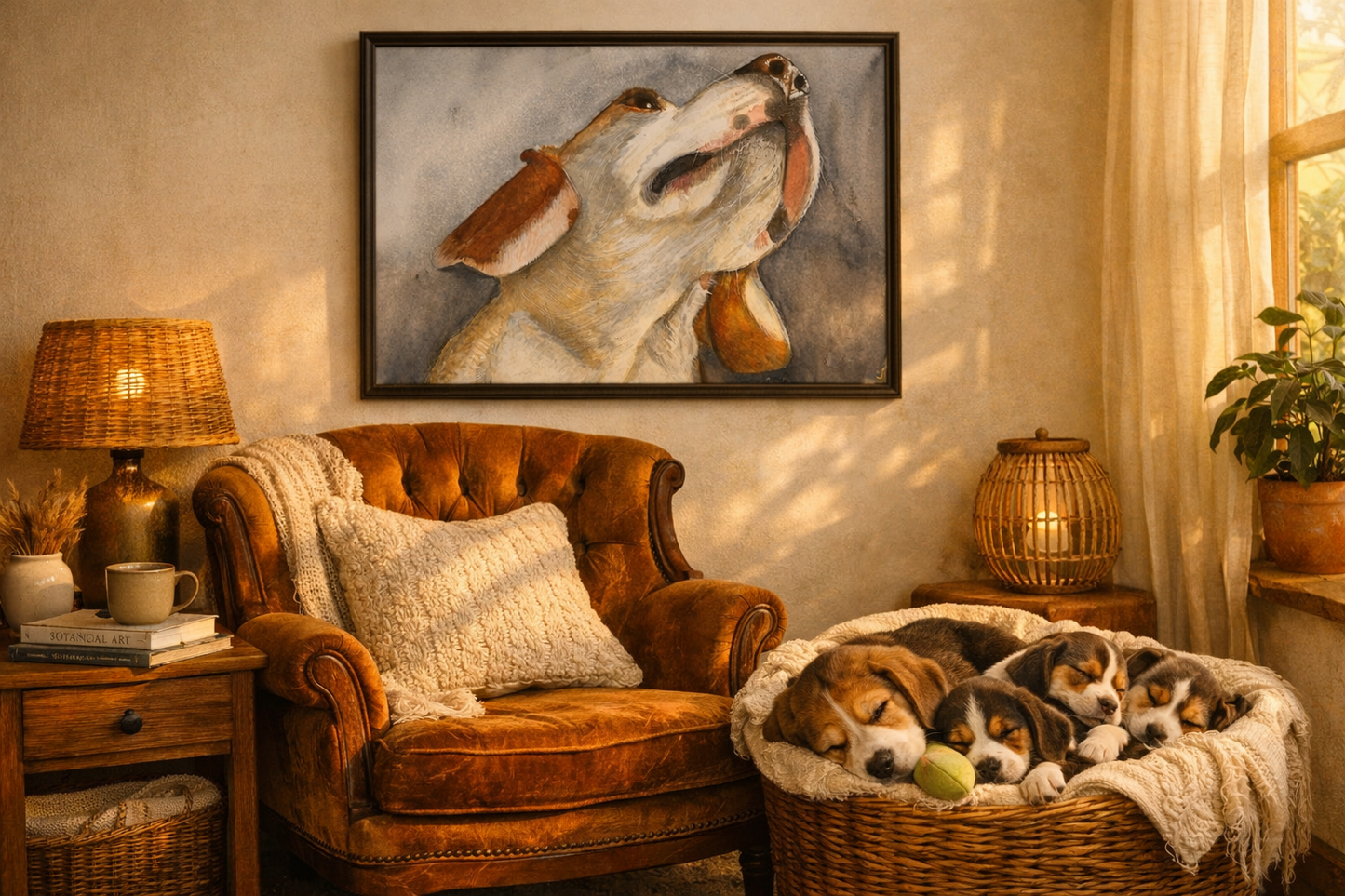 Maple — Watercolor Dog Portrait Print