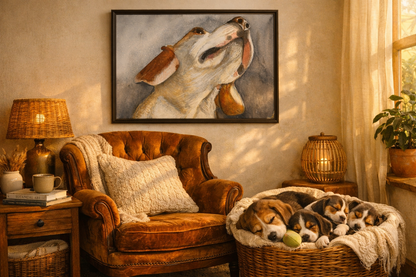 Maple — Watercolor Dog Portrait Print