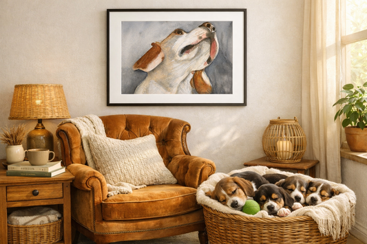 Maple — Watercolor Dog Portrait Print